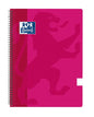 Oxford School Classic Cuaderno Espiral Tapa de Plastico Folio - Pauta 3.5 con Margen - 80 Hojas - Color Fucsia - Cantidad: 5
