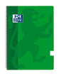 Oxford School Classic Cuaderno Espiral Tapa de Plastico Folio - Pauta 3.5 con Margen - 80 Hojas - Color Verde - Cantidad: 5
