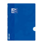 Oxford School Classic Openflex A4 - Tapa de Plastico Resistente - Libreta Grapada 4x4 con Margen - 48 Hojas de Papel de Alta Calidad - Color Azul