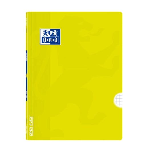 Oxford School Classic Openflex A4 - Tapa de Plastico Resistente - Libreta Grapada 4x4 con Margen - 48 Hojas de Papel de Alta Calidad - Color Lima