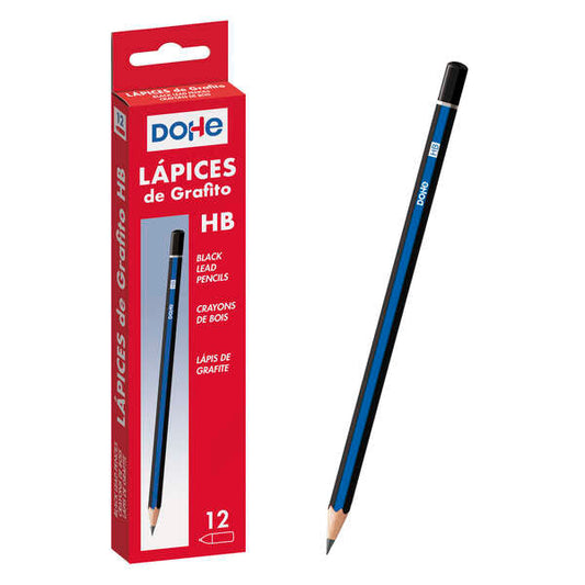 Dohe Lapices de grafito Hexagonales - Mina de 2,0mm - Madera Roja de Alta Calidad - graduacion Hb -