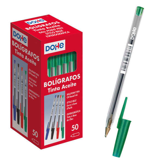Dohe Boligrafos de Tinta a Base de Aceite - Punta de Bola Metalica de 1mm - Trazo de 0.4mm - Cuerpo