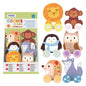 Dohe Juego Educativo de Cochecitos de Madera Natural - Bordes Redondos - Suave Tacto - Colores Llamativos - Ideal para Coordinacion Ojo-Mano - Estimula Imaginacion y Aprendizaje - Cantidad: 6