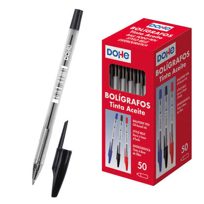 Dohe Boligrafos de Tinta a Base de Aceite - Punta de Bola Metalica de 1mm - Trazo de 0.4mm - Cuerpo