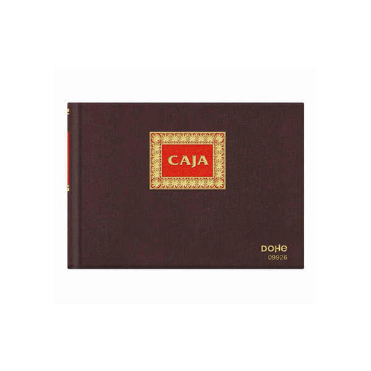 Dohe Cuaderno de Encuadernacion en Tela de Primera Calidad - 50 Hojas Numeradas - Doble Estampacion en Rojo y Oro - Papel Offset de 100gr - Impreso a Dos Colores