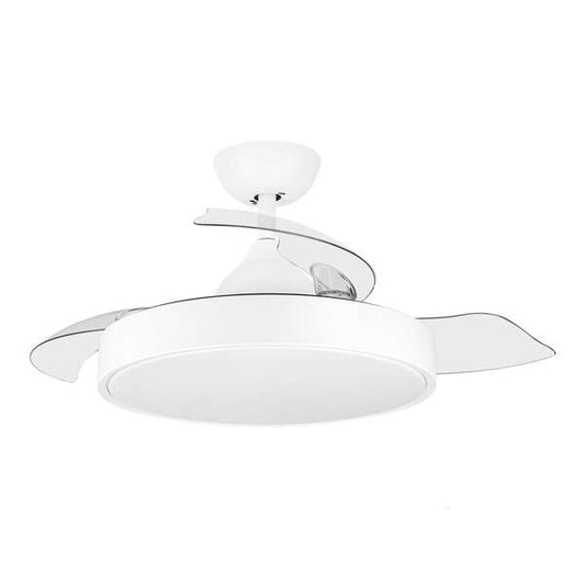 Orbegozo CP 120092 Ventilador de Techo Elegance - Potente Motor DC - Aspas Retractiles - Luz LED - Mando a Distancia - Sistema Reversible - Temporizador Programable