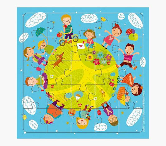 Pictura Tarjeta Puzzle - 15.5x15.5cm - Tematica Infantil - 25 Piezas - Incluye Sobre Blanco - Certificacion FSC