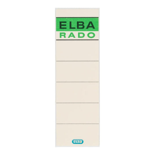 Elba Pack de 100 Unidades Etiquetas Adhesivas L80mm - Facil de Pegar - Medida de 80mm - Color Beige