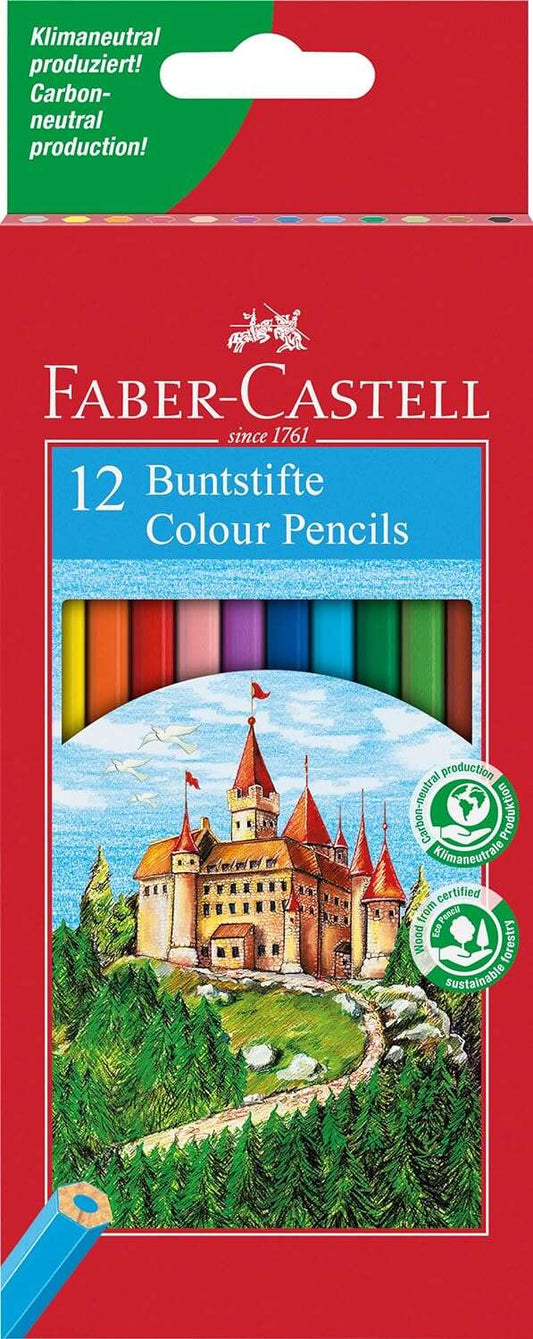 Faber-Castell Classic Colour Pack de 12 Lapices de Colores Hexagonales - Resistencia a la Rotura - C