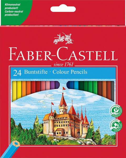 Faber-Castell Classic Colour Pack de 24 Lapices de Colores Hexagonales - Resistencia a la Rotura - C