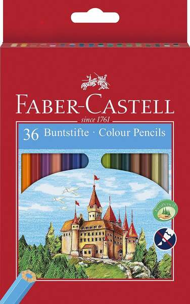Faber-Castell Classic Colour Pack de 36 Lapices de Colores Hexagonales - Resistencia a la Rotura - C