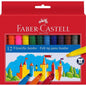 Faber-Castell Jumbo Pack de 12 Rotuladores Punta Gruesa - Tinta con Base de Agua Lavable - Colores S