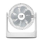 Muvip Ventilador de Sobremesa Portatil 5.5W 18cm de Diametro - 3 Velocidades - Angulo Ajustable hasta 360º - Autonomia hasta 15h - Color Blanco