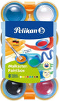 Pelikan Acuarelas Kids - Pocillos Separables - Pincel Jumbo Incluido - Faciles de Diluir - Resistent