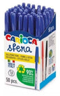 Carioca Sfera Boligrafos - Punta Ø 1mm - Capuchon y Retro del Color de la Tinta - Escritura Super De