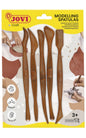 Jovi Modelling Spatulas Skin Pack 5 Modeladores para Arcilla, Barro y Plastilina - Herramientas de Moldeado - Accesorios para Creaciones Artisticas - Color Marrón