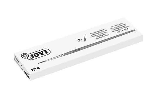 Jovi Pinceles Artisticos Pelo Poney Nº 4 - Pelo Natural - Mango de Madera - Calibre 00 al 12 - Punta