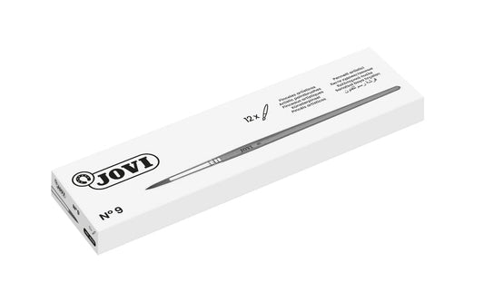 Jovi Pinceles Artisticos Pelo Poney Nº 9 - Pelo Natural - Mango de Madera - Calibre 00 al 12 - Punta