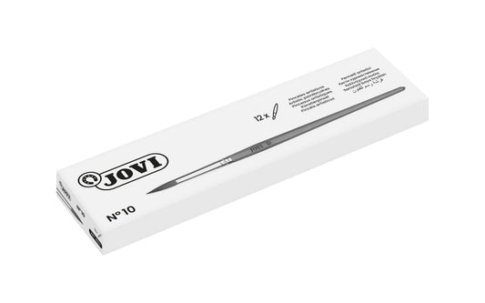 Jovi Pinceles Artisticos Pelo Poney Nº 10 - Pelo Natural - Mango de Madera - Calibre 00 al 12 - Punt