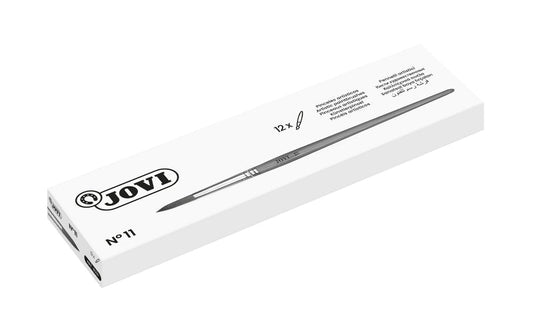 Jovi Pinceles Artisticos Pelo Poney Nº 11 - Pelo Natural - Mango de Madera - Calibre 00 al 12 - Punt