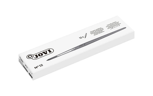 Jovi Pinceles Artisticos Pelo Poney Nº 12 - Pelo Natural - Mango de Madera - Calibre 00 al 12 - Punt