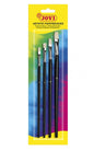 Jovi Artistic Paintbrushes Blister con 4 Pinceles Planos - Pelo Natural - Mango de Madera - Punta Pl