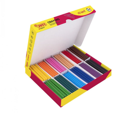 Jovi Crayons Student Caja de 300 Ceras Plasticas - Muy Resistentes - Acabado Brillante - Colores Mez
