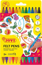Jovi Felt Pen Extuche 12 Rotuladores de Doble Punta - Amplia Variedad de Tonos - Tinta de Gran Fijac