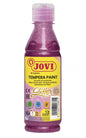 Jovi Glitter Tempera Liquida Base Agua 250ml - Particulas de Purpurina - Excelente Rendimiento - Secado Rapido - Fluidez Optima - Adherencia en Multiples Superficies - Color Rosa