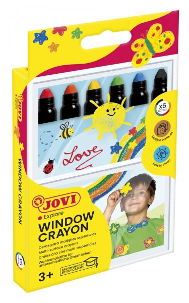 Jovi Glass Estuche de 6 Ceras en Stick - Cera Blanda con Giro Elevador - Base Agua - Faciles de Apli