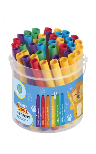 Jovi My First Felt Pen Bote 36 Rotuladores - Punta Antihundimiento - Facil Deslizamiento - Color Sur