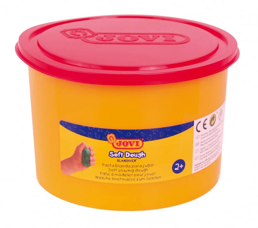 Jovi Soft Dough Blandiver Bote de Pasta de Modelaje 460gr - Blanda y Flexible - Facil de Amasar y Moldear - Ideal para Iniciacion al Modelaje - Color Rojo