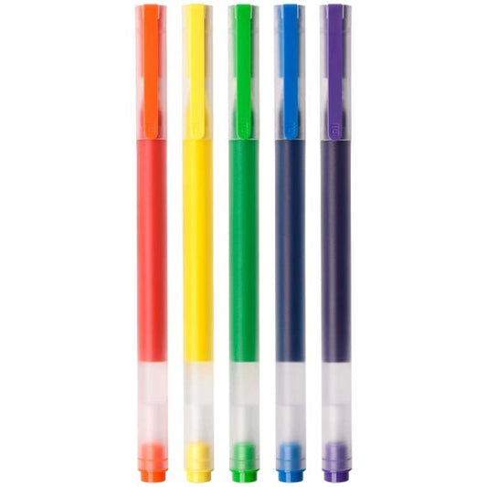 Xiaomi High-Capacity Pack de 5 Boligrafos de Gel - Punta 0.5mm - Alta Capacidad - Secado Rapido - Co