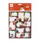 Apli Pack de 24 Etiquetas Adhesivas Navideñas para Regalos - Tamaños y Diseños Surtidos - Espacio para Escribir