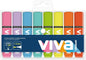 Molin Viva Pack de 8 Marcadores Fluorescentes - Trazo entre 1 y 5mm - Tinta con Base de Agua - Color