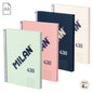 Milan Serie 1918 Pack de 4 Cuadernos Espiral Formato A5 Cuadricula 5x5mm - 80 Hojas de 95 gr/m2 - Microperforado, 2 Taladros - Colores Surtidos