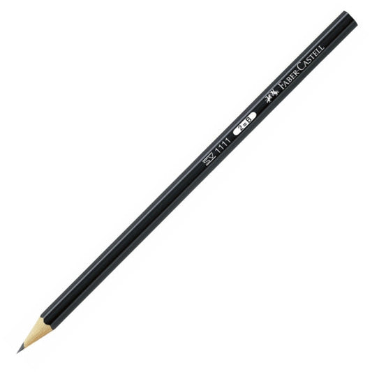 Faber-Castell Castell 1111 Lapiz de Grafito 2B - Mina Resistente a la Rotura - Cuerpo con Acabado en