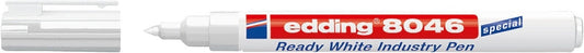 Edding 8046 Rotulador Permanente Industrial - Punta Redonda 1-3mm - Tinta Opaca - Resistente al Desg