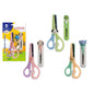 Bismark Kids Pack de Tijera Escolar + Cuter - Mangos en Plastico - Punta Roma - 3 Diseños Surtidos - Cantidad: 12