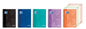 Oxford Europeanbook 4 Cuaderno A5+ Cuadriculado 5x5mm 120 Hojas 90gr - Tapa Superresistente - 4 Bandas de Color - Colores Vivos Surtidos - Cantidad: 5