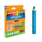 Bic Kids Multisuperficie Pack de 10 Lapices de Colores + Sacapuntas - Cuerpo Triangular - Minas Borrables en Superficies No Porosas - Colores Surtidos