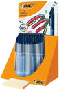 Bic 4 Colours Smooth Drop Expositor de 30 Boligrafos de Bola Retractil - Punta Media de 1.0mm - Escr