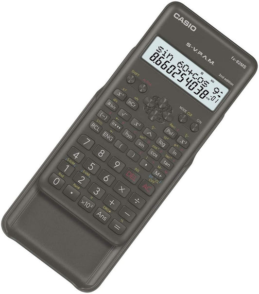 CASIO CALCULADORA CIENTIFICA NEGRA 12 Y 10+2 DÍGITOS 240 FUNCIONES FX-82MS-2