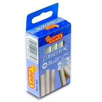 JOVI TIZAS CLASSCOLOR SCHOOL ANTIPOLVO 80MM BLANCO CAJA 10 UD