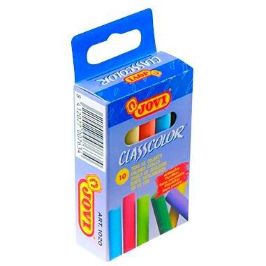 JOVI TIZAS CLASSCOLOR SCHOOL ANTIPOLVO 80MM CAJA 10 UD C/SURTIDOS
