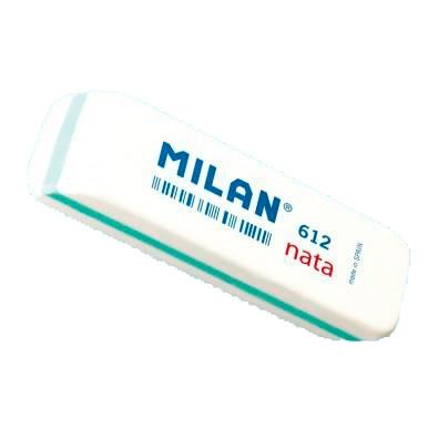 MILAN GOMA 612 NATA 7,8X2,3X1,2 CM BLANCO -CAJA 12U-