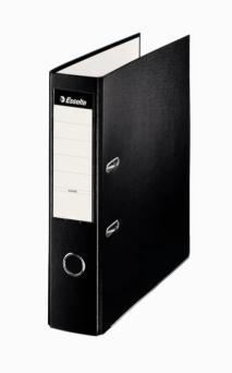 ESSELTE ARCHIVADOR PALANCA A4 LOMO ANCHO PP INTERIOR FORRADO EN PAPEL RADO CANTONERAS NEGRO
