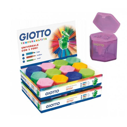 GIOTTO AFILALÁPICES CON DEPÓSITO 3 AGUJEROS  C/SURTIDOS