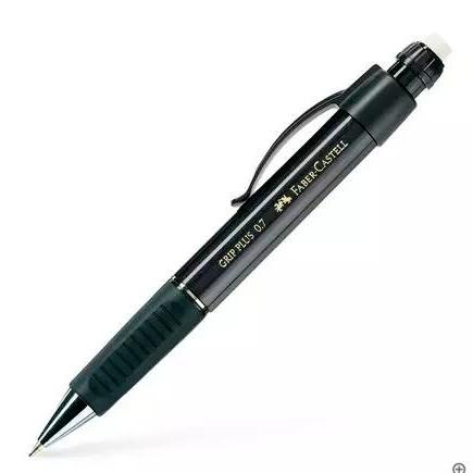 FABER CASTELL PORTAMINAS GRIP PLUS 0,7MM NEGRO METÁLICO