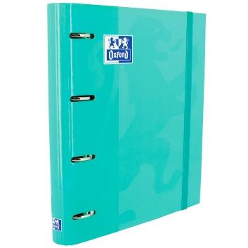 OXFORD CARPETA ANILLAS 4 X 35MM CLASSIC EUROPEANBINDER C/RECAMBIO 100H A4+ 5X5 T/EXTRADURA ICE MINT